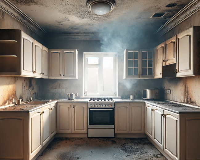 Smoke Damage in Kitchen